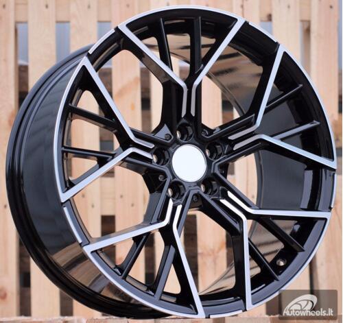 Ratlankis R20x8.5  5X112  ET  25  66.6  A5602  (BY1906)  Black Polished (MB)  For BMW  (Z3)  (Rear+Front)