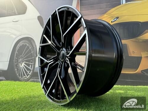 Ratlankis R20x9.5  5X112  ET  40  66.6  A5602  (BY1906)  Black Polished (MB)  For BMW  (Z3)  (Rear+Front)