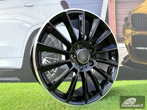Ratlankis R17x8  5X112  ET  35  66.6  B1048  (BK836)  Black+Polished Lip (BLPL)  For MER  (L1+L6)  (Rear+Front)
