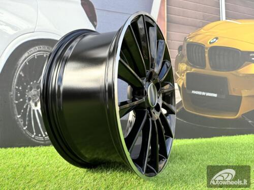 Ratlankis R17x8  5X112  ET  35  66.6  B1048  (BK836)  Black+Polished Lip (BLPL)  For MER  (L1)  (Rear+Front)