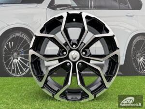Ratlankis R17x7  5X114.3  ET  43  66.1  XF260  (BK1058)  Black Polished (MB)  For RENAU  (D3)