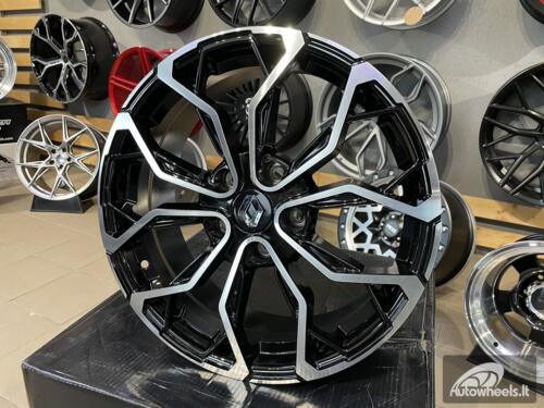 Ratlankis R17x7  5X114.3  ET  43  66.1  XF260  (BK1058)  Black Polished (MB)  For RENAU  (L4+D3)