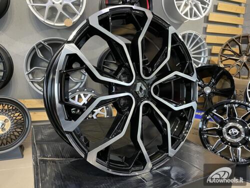 Ratlankis R17x7  5X114.3  ET  43  66.1  XF260  (BK1058)  Black Polished (MB)  For RENAU  (L4+D3)