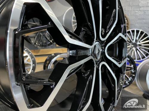 Ratlankis R17x7  5X114.3  ET  43  66.1  XF260  (BK1058)  Black Polished (MB)  For RENAU  (L4+D3)