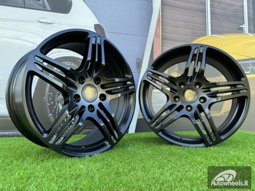 Ratlankis Porsche 911 997 Turbo Style R19X8.5J 5X130 ET57 71.6 Satin Black