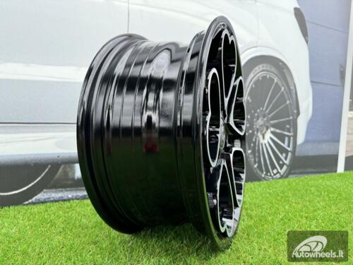 Ratlankis Heritage Kokoro Monoc heart style R15X6.5J 4X100 ET35 73.1 Gloss Black with Diamond cut