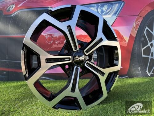 Ratlankis R17x6.5  5X114.3  ET  50  66.1  B5409  Black Polished (MB)  For DACIA  (L1+P)