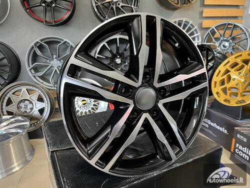 Ratlankis R17x7.5  5X108  ET  40  65.1  BK424  Black Polished (MB)  For RACIN  (L1)  ((Max 1250kg))