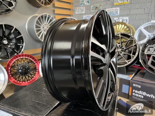 Ratlankis R17x7.5  5X108  ET  40  65.1  BK424  Black Polished (MB)  For RACIN  (L1)  ((Max 1250kg))