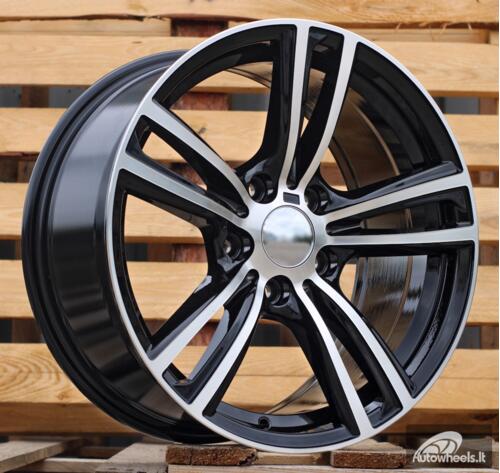 Ratlankis R17x8  5X120  ET  34  72.6  B5739  Black Polished (MB)  For BMW  (L2)