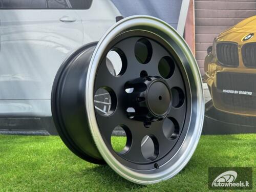 Ratlankis R15x12  6X139.7  ET  M70  110.1  BY997  Black Half Matt+Polished Lip (BLHMPL)  For 4X4  (Z3)