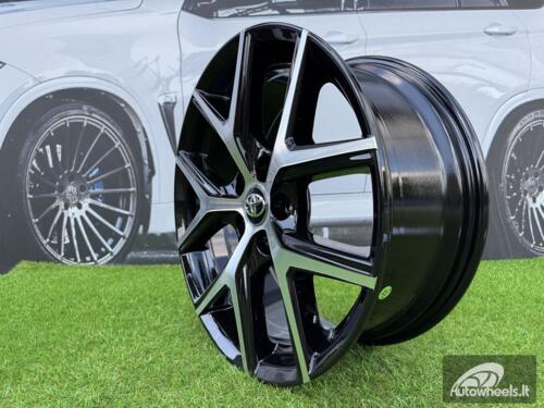 Ratlankis R18x7.5  5X114.3  ET  45  60.1  FE148  (Y1140)  Black Polished (MB)  For TOYOT  (K4)
