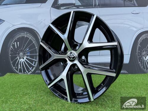 Ratlankis R18x7.5  5X114.3  ET  45  60.1  FE148  (Y1140)  Black Polished (MB)  For TOYOT  (K4+P)