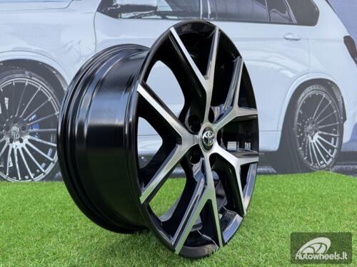 Ratlankis R18x7.5  5X114.3  ET  45  60.1  FE148  (Y1140)  Black Polished (MB)  For TOYOT  (K4+P)