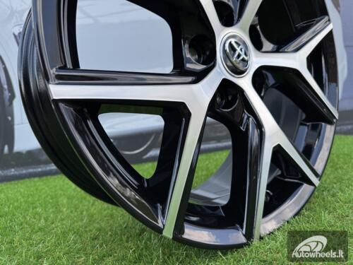 Ratlankis R18x7.5  5X114.3  ET  45  60.1  FE148  (Y1140)  Black Polished (MB)  For TOYOT  (K4+P)