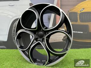 Ratlankis R18x8  5X110  ET  34  65.1  L2387  Black Polished Half Matt (MBHM)  For ALFA  (P1)