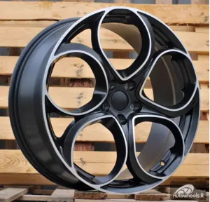 Ratlankis R18x8  5X110  ET  34  65.1  L2387  Black Polished Half Matt (MBHM)  For ALFA  (P1)