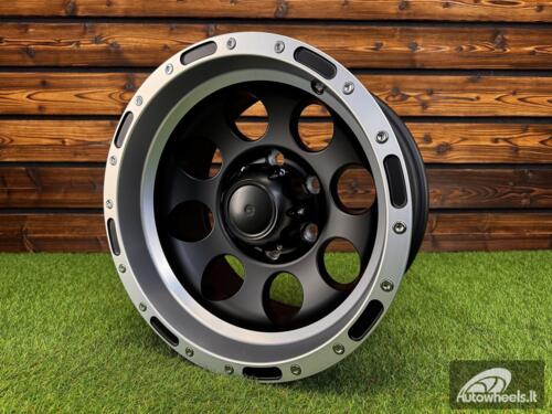 Ratlankis R15x10  6X139.7  ET  M46  110.1  LU087  Black Matt+Polished Lip (BMPL)  For 4X4  (P1)  (M-MB / MLIP)