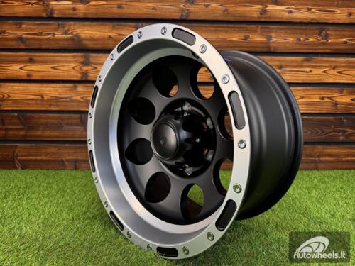 Ratlankis R15x10  6X139.7  ET  M46  110.1  LU087  Black Matt+Polished Lip (BMPL)  For 4X4  (P1)  (M-MB / MLIP)