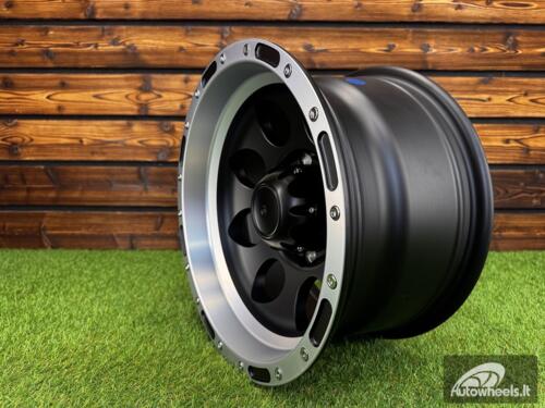 Ratlankis R15x10  6X139.7  ET  M46  110.1  LU087  Black Matt+Polished Lip (BMPL)  For 4X4  (P1)  (M-MB / MLIP)