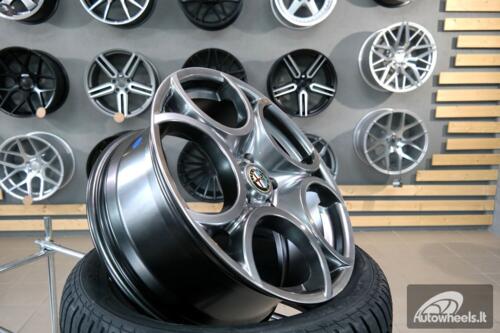 Ratlankis R18x7.5  5X110  ET  41  65.1  L1432  Hyper Black (HB)  For ALFA  (R)