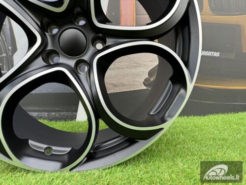 Ratlankis R20x8  5X110  ET  37  65.1  L2387  Black Polished Half Matt (MBHM)  For ALFA  (P1)