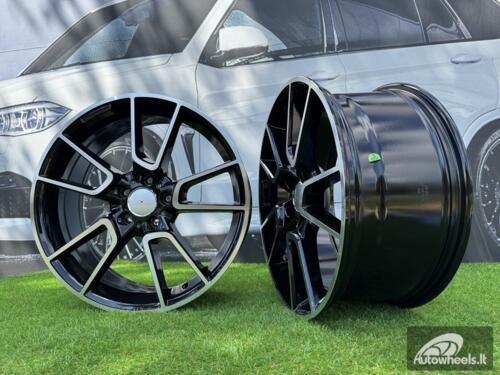 Ratlankis R19x8.5  5X112  ET  52  66.6  B5462  Black Polished (MB)  For MER  (K4+Z4)  (Rear+Front)