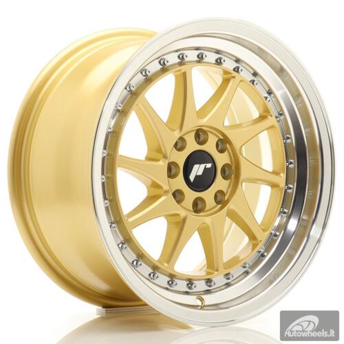 JR Wheels JR26 16x8 ET25 4x100/108 Gold w/Machined Lip