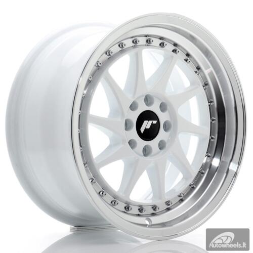 JR Wheels JR26 16x8 ET25 4x100/108 White w/Machined Lip