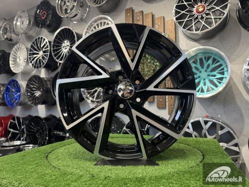 Ratlankis R17x7  5X100  ET  40  57.1  FE181  (BK5804)  Black Polished (MB)  For SKODA  (L2)