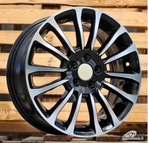 Ratlankis R17x7  5X98  ET  41  58.1  Y1204  Black Polished (MB)  For FIAT  (D4)