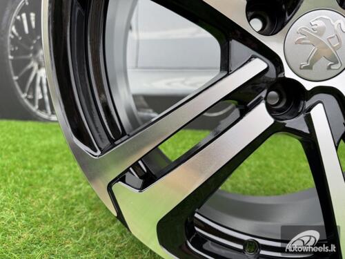 Ratlankis R16x6.5  4X108  ET  25  65.1  A5017  (BK5447)  Black Polished (MB)  For PEUG  (D4+K4)