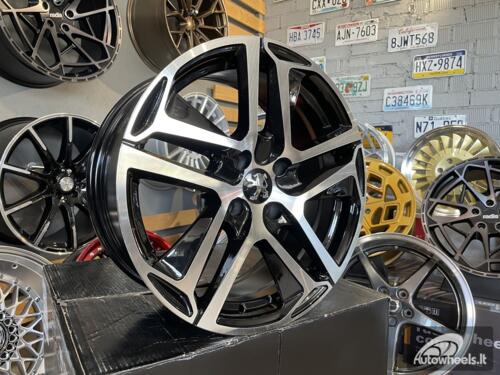 Ratlankis R16x7  4X108  ET  25  65.1  PG534  (BK5516)  Black Polished (MB)  For PEUG  (D5+P)