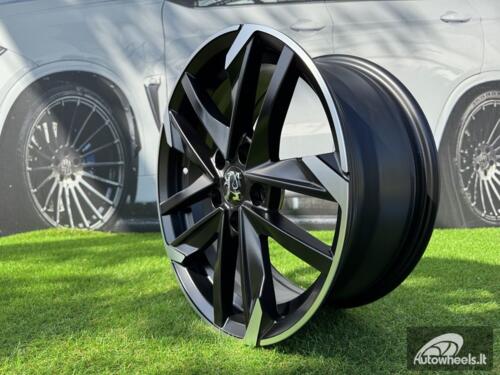 Ratlankis R16x7  5X108  ET  44  65.1  XE170  (BK5788)  Black Polished Half Matt (MBHM)  For PEUG  (D1)