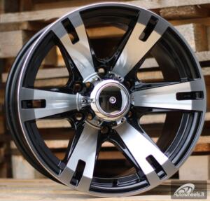 Ratlankis R16x8  5X139.7  ET  0  110.5  BK311  Black Polished (MB)  For 4X4  (Z2)