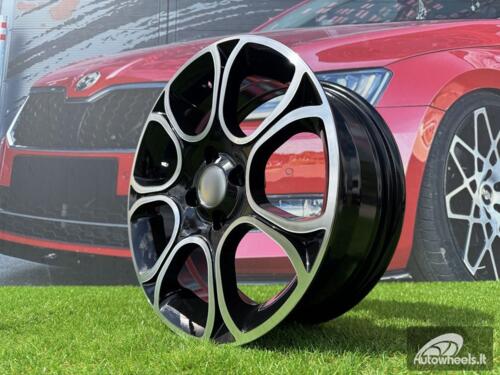 Ratlankis R15x6  4X98  ET  35  58.1  B5164  Black Polished (MB)  For FIAT  (K4)