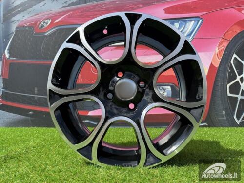 Ratlankis R15x6  4X98  ET  35  58.1  B5164  Black Polished (MB)  For FIAT  (R)