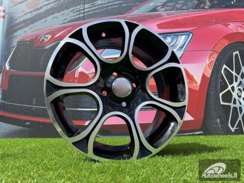 Ratlankis R15x6  4X98  ET  35  58.1  B5164  Black Polished (MB)  For FIAT  (R)