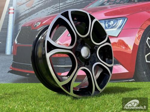 Ratlankis R15x6  4X98  ET  35  58.1  B5164  Black Polished (MB)  For FIAT  (R)