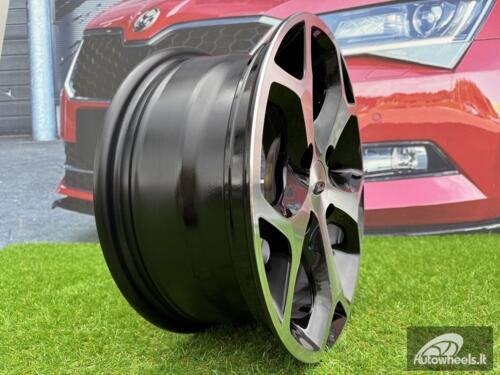 Ratlankis R15x6.5  4X108  ET  47.5  63.4  BK386  Black Polished (MB)  For FORD  (R)