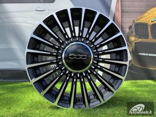 Ratlankis R16x6.5  4X98  ET  35  58.1  Y1210  Black Polished Half Matt (MBHM)  For FIAT  (Z7+P)  (NEW Model 500)