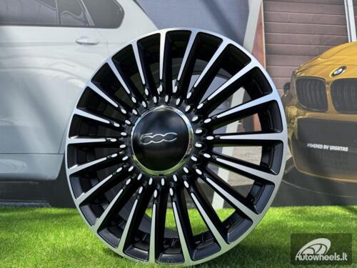 Ratlankis R16x6.5  4X98  ET  35  58.1  Y1210  Black Polished Half Matt (MBHM)  For FIAT  (Z7+P)  (NEW Model 500)