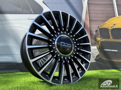 Ratlankis R16x6.5  4X98  ET  35  58.1  Y1210  Black Polished Half Matt (MBHM)  For FIAT  (Z7+P)  (NEW Model 500)