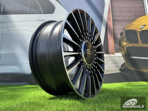 Ratlankis R16x6.5  4X98  ET  35  58.1  Y1210  Black Polished Half Matt (MBHM)  For FIAT  (Z7+P)  (NEW Model 500)