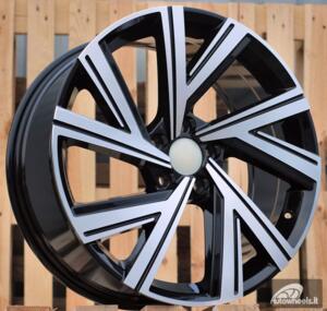 Ratlankis R18x8  5X112  ET  45  57.1  B5805  Black Polished (MB)  For VW  (K4+P)