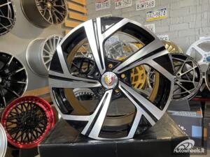 Ratlankis R18x8  5X112  ET  45  57.1  B5851  Black Polished (MB)  For VW  (Z7)