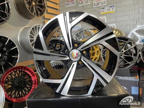 Ratlankis R18x8  5X112  ET  45  57.1  B5851  Black Polished (MB)  For VW  (Z7)