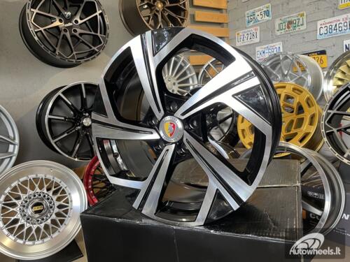 Ratlankis R18x8  5X112  ET  45  57.1  B5851  Black Polished (MB)  For VW  (Z7)