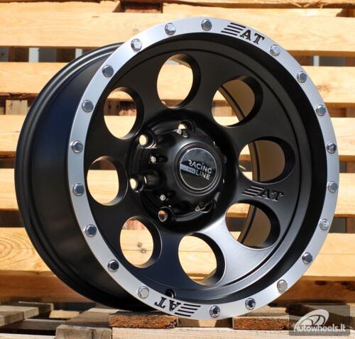 Ratlankis R16x8.5  6X139.7  ET  M15  110.1  B5187  Black Half Matt+Polished Lip (BLHMPL)  For 4X4  (R)