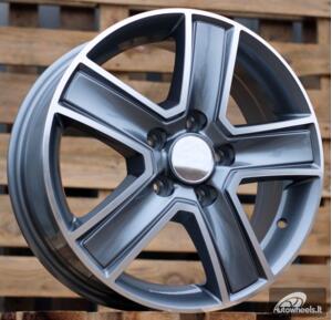 Ratlankis R16x6.5  5X130  ET  50  89.1  BK473  Grey Polished (MG)  For MER  (R)  (4x4 (max 1250kg))